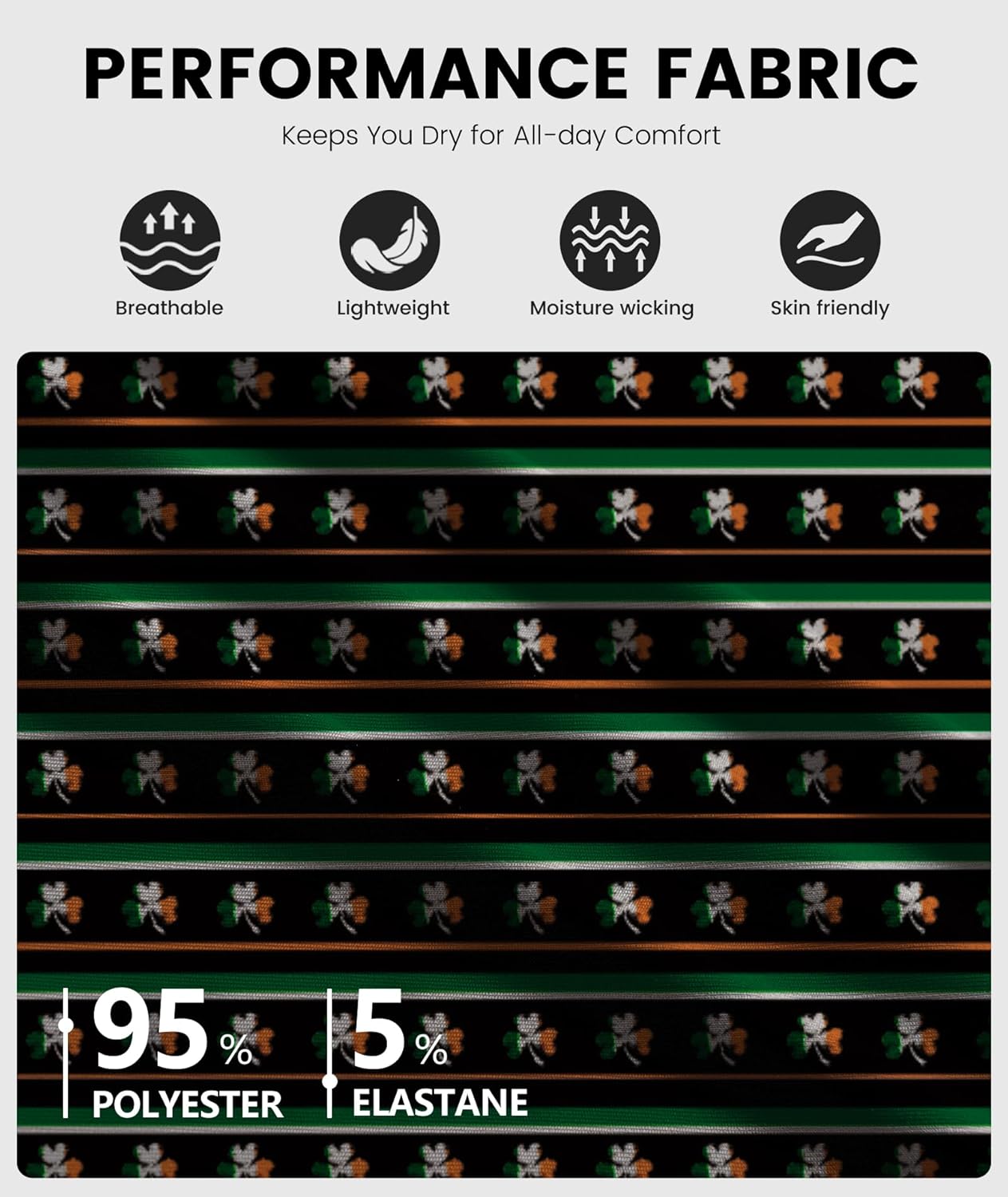 ZITY Men Golf Polo Shirts Short Sleeve Striped UPF 50+ Moisture Wicking Casual Collared Print T-Shirt for Men - Image 3