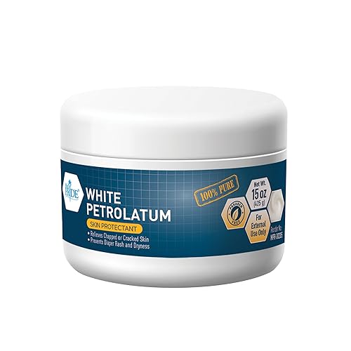 MED PRIDE Pure White Petroleum Jelly 15oz Protector de piel e hidratante para piel seca, labios agrietados, dermatitis del pañal, 100% vaselina