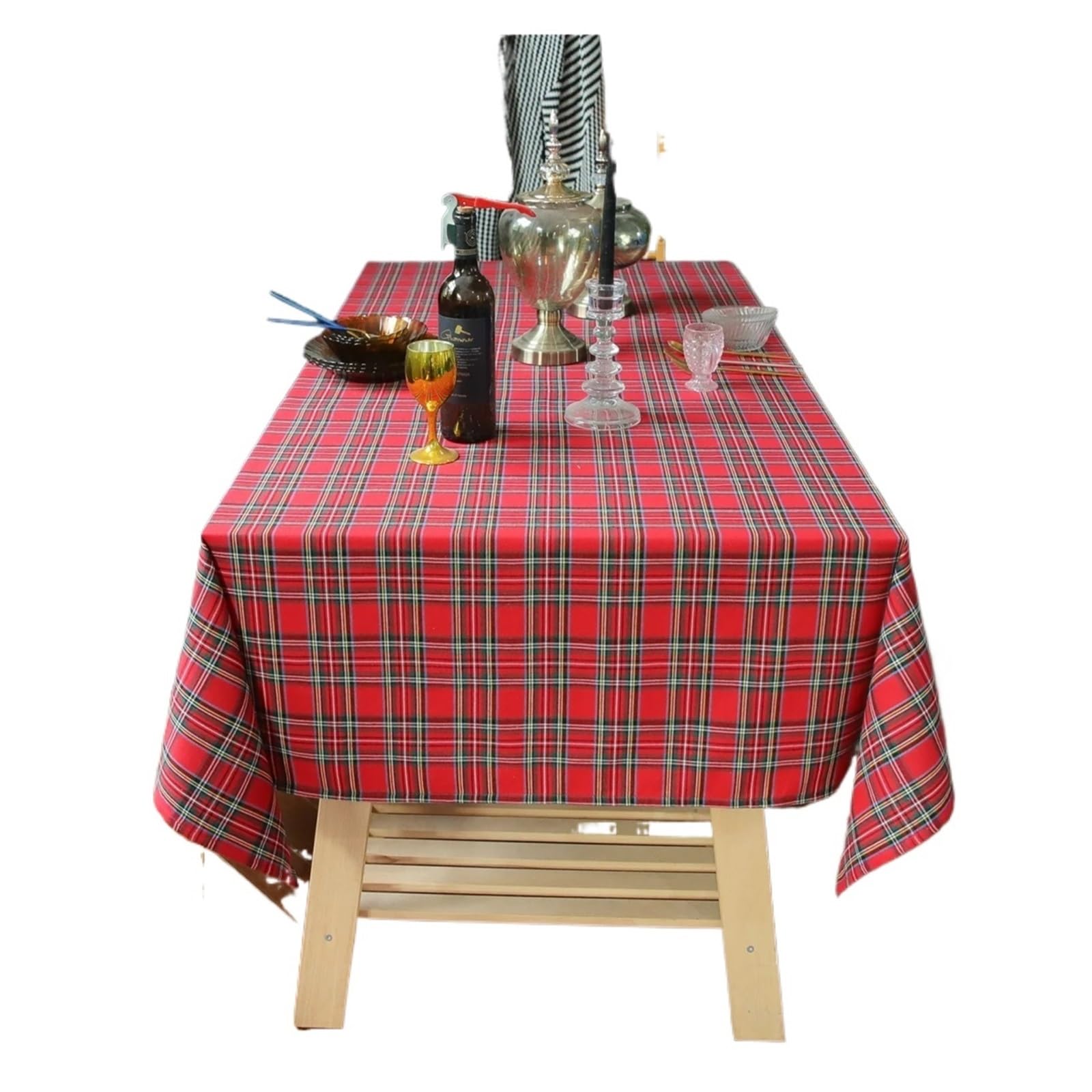 BTGYTTKL Checkered Tablecloth Red Black Buffalo Plaid Tablecloth Dust-Proof Wrinkle Resistant For Family Dinner Party Kitchen Classic Farmhouse