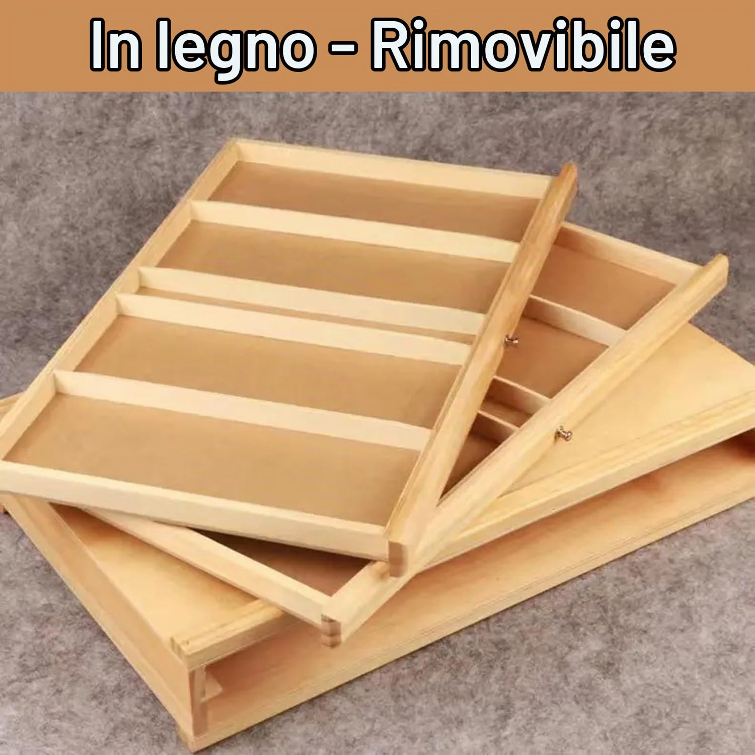 3 Cassetti Scatola Portaoggetti Per Artisti (2pcs),Con 4 Cassetti,Portatile,Scatola Di Immagazzinamento Per l'Arte In Legno Di Faggio Premium,Per Pastelli,Matite,Pennelli Materiale Artistico