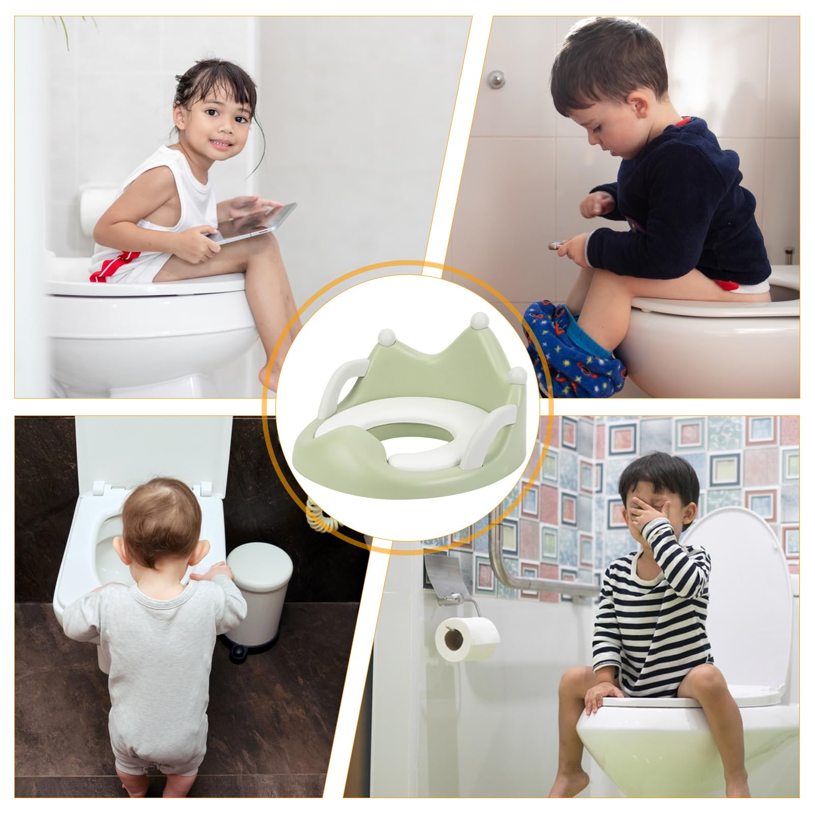 Sedile per l'apprendimento del WC, sedile del water per il bagno