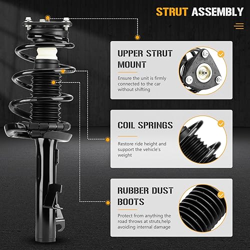 Miniatura 3 de Kit de eslabones de barra estabilizadora para amortiguador delantero para Mazda 3 (excluye Mazda Speed) 2004-2009, Mazda 5 2006-2010, reemplazo