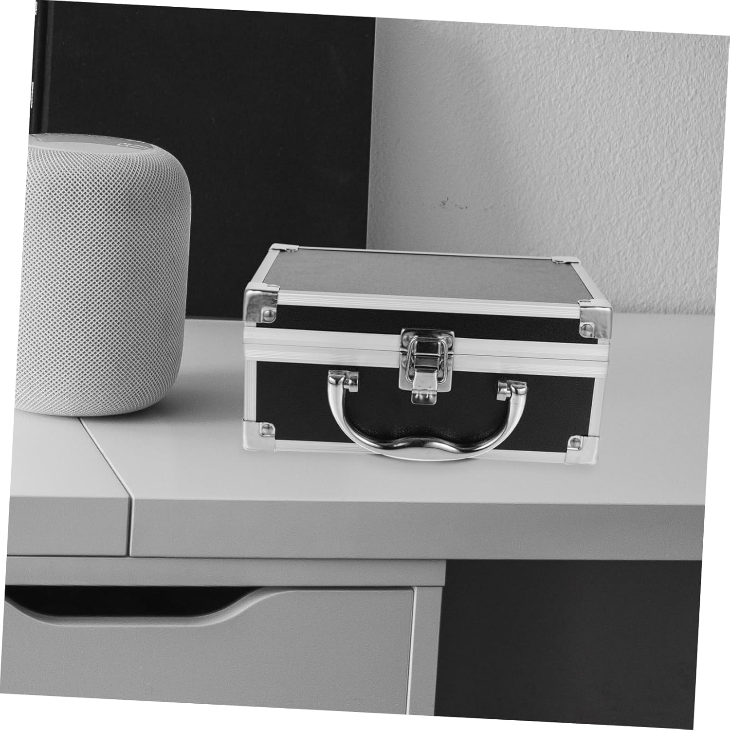 Travel Makeup Box Portable Makeup Organizer Case Nail Supplies Organizer Aluminum Alloy Cosmetic Tool Box