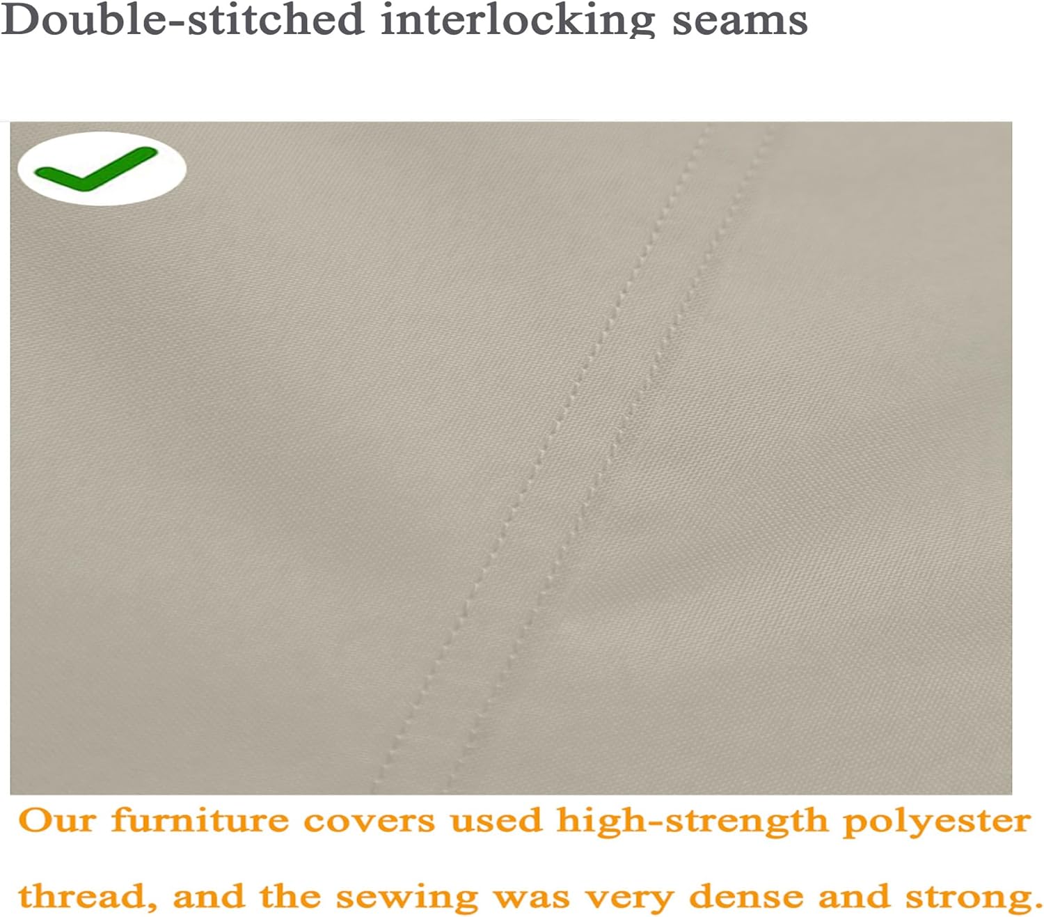 Heavy Duty Waterproof Patio Furniture Covers,Fade Resistant Round Outdoor Table Covers Round 48" Diax28 H Beige - Image 8