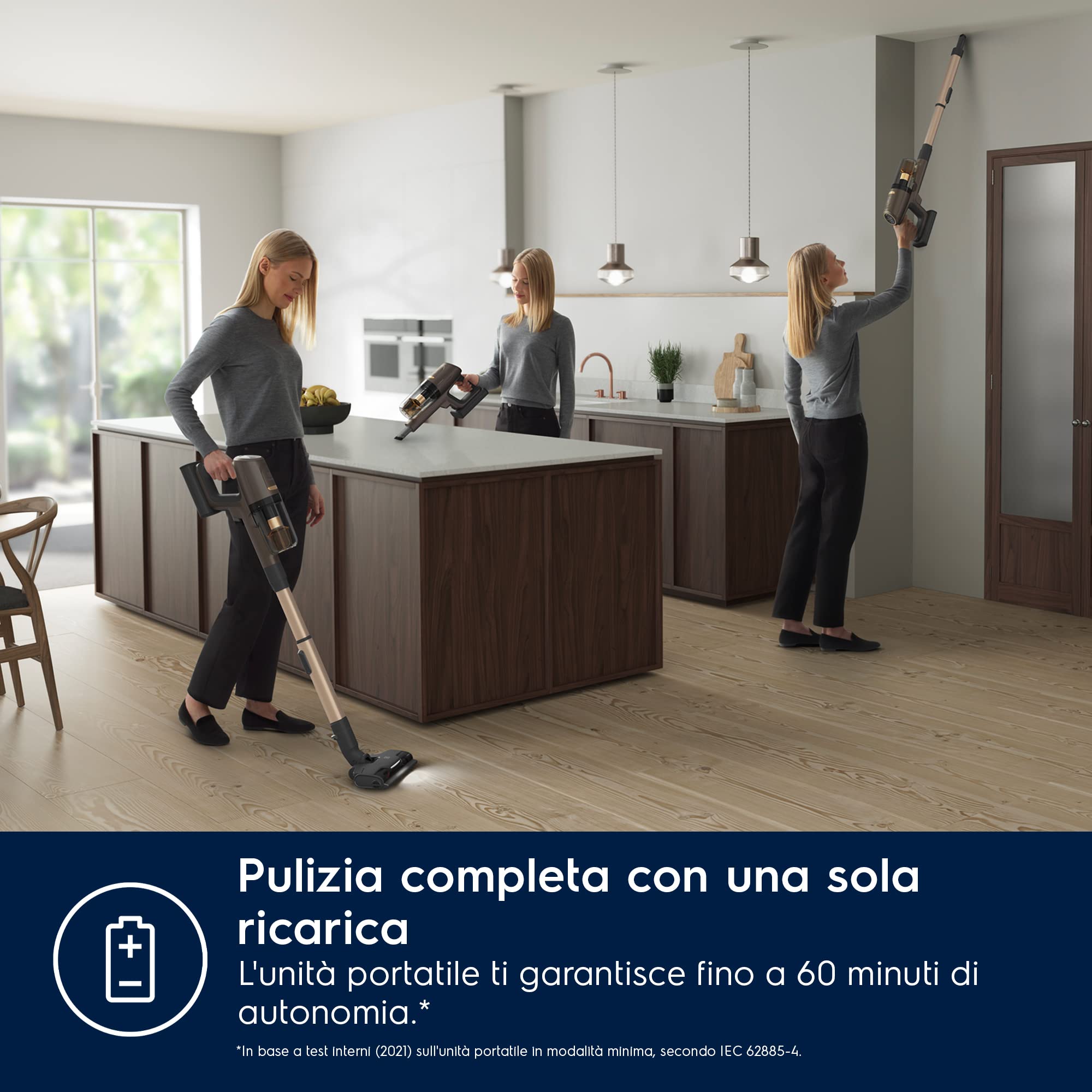 Electrolux Ultimate 800 Aspirapolvere Senza Filo EP81U25ULT, Potente aspirapolvere portatile, con spazzola PowerPro, spazzola per animali PetPro+, bronze
