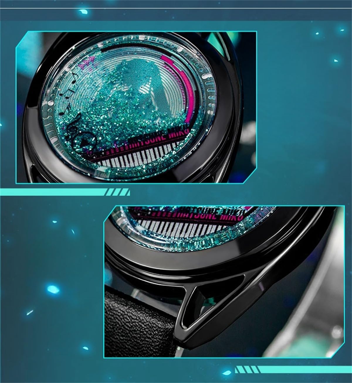 Amazon.co.jp: XINGYUNSHI 初音ミク 腕時計 3ATM防水 Miku LED 流砂