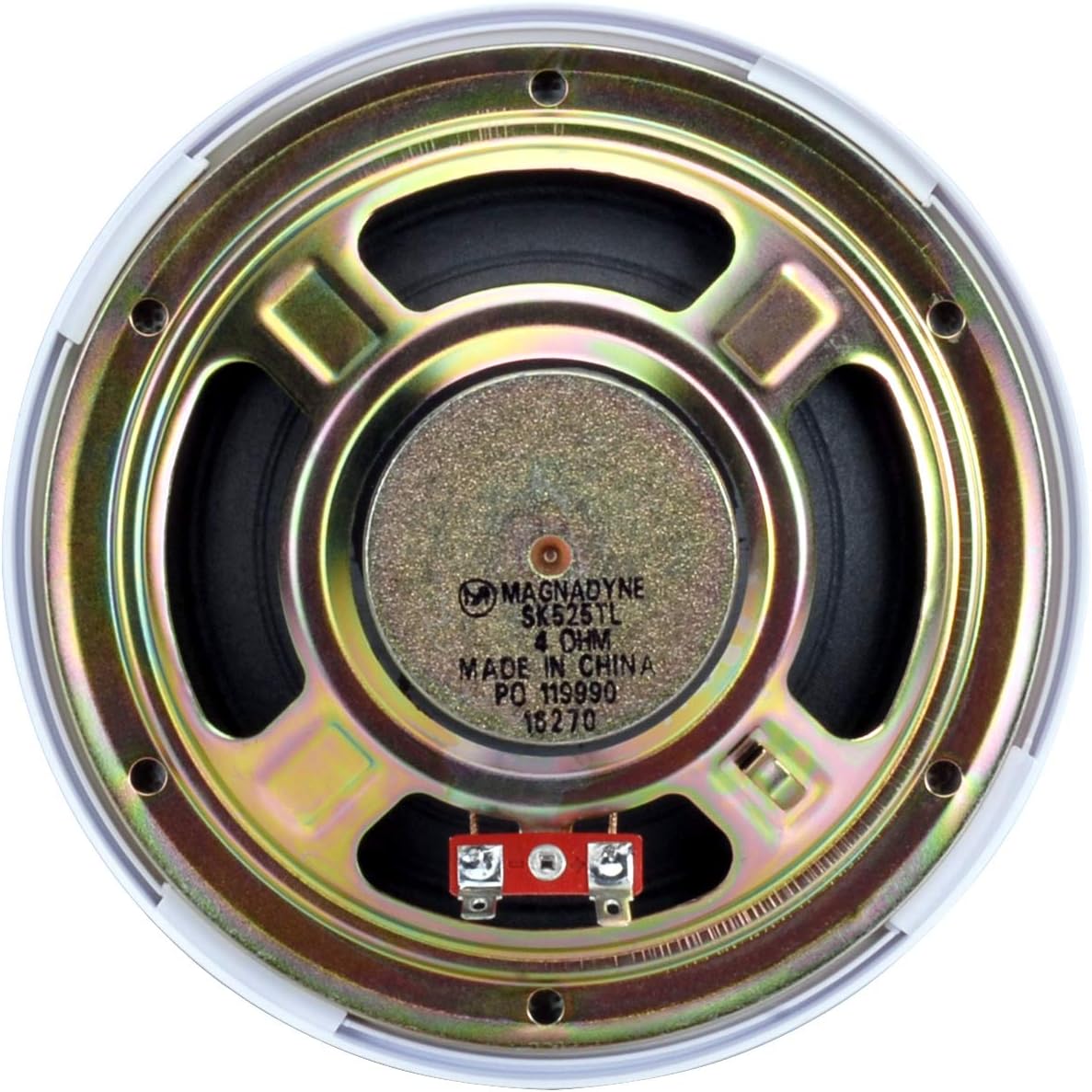Magnadyne 5.25” Dual Cone Slim Mount Speakers, Perfect for RVs & Motorhomes - White