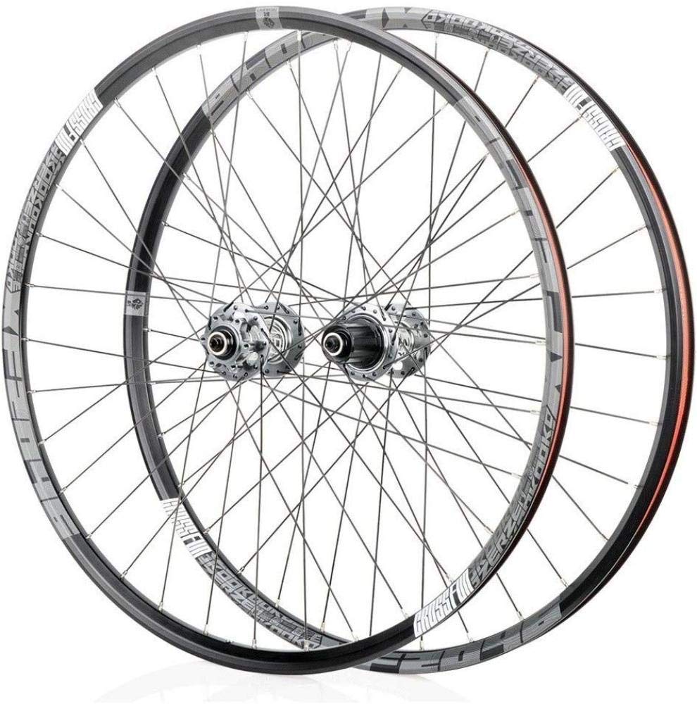 Vorderrad MTB Bike HINTERRAD 29"Räder Bike Alloy Wheel Set Scheibenfelgenbremse 8/9/10/11 Speed ​​Sealed Bearings Nabe Schnellspanner, Grau-27,5 Zoll