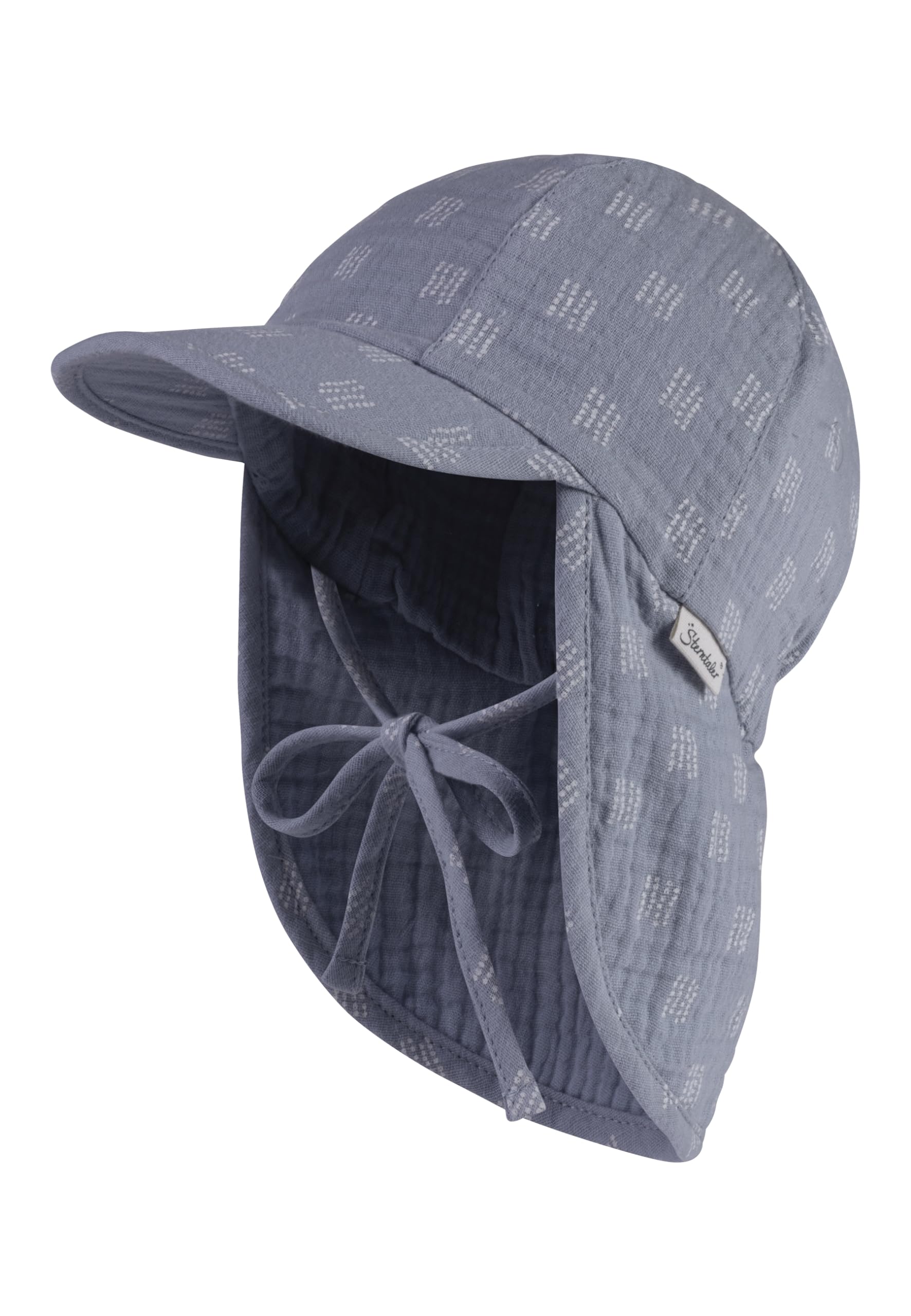 Gorro de muselina para niños con cinta y protector de cuello Sterntaler 7