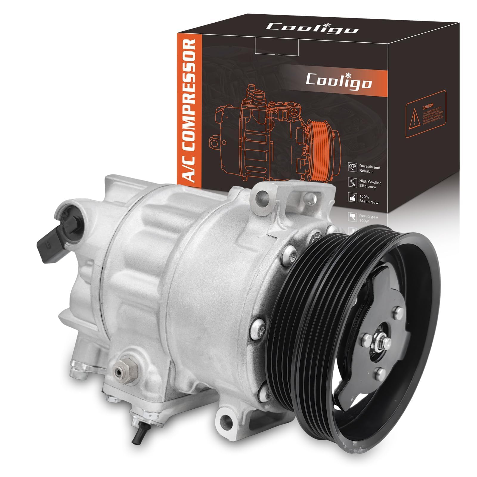 AC Compressor with A/C Clutch Fits for Volkswagen Jetta 2005‑2014