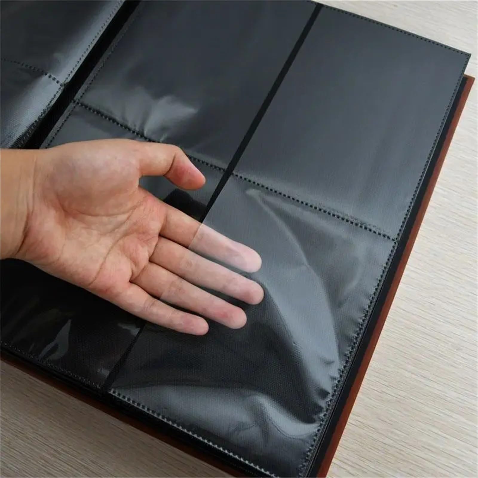Funda de PU 576 Bolsillo vertical 15,2 * 11,4 cm Álbum fotos móvil 6/5 pulgadas Insertar álbum Para Aniversarios(Brown B 3D)