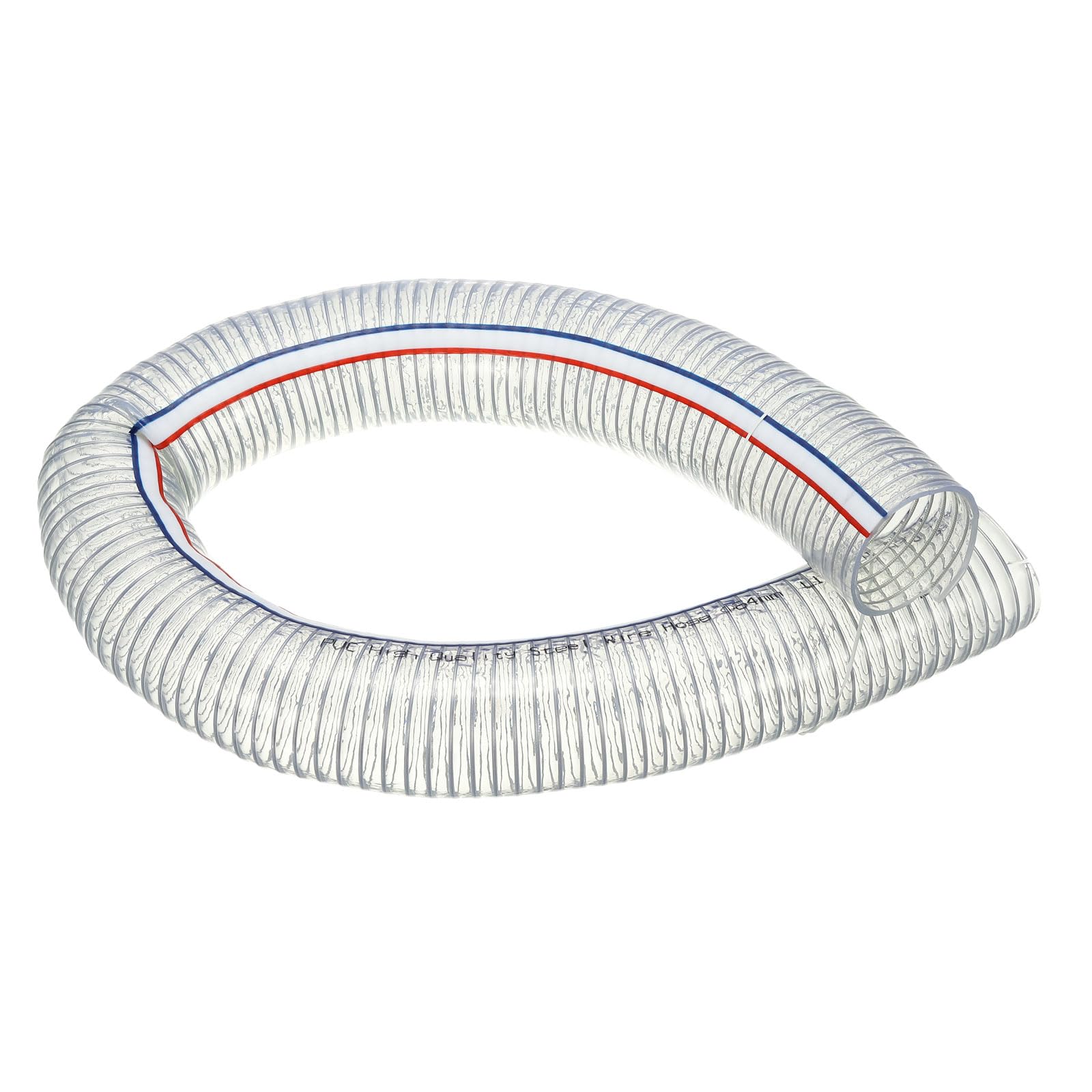Tuyau renforcé PVC 64mm ID PATIKIL de 1 mètre avec spirale en fil d'acier pour aspiration