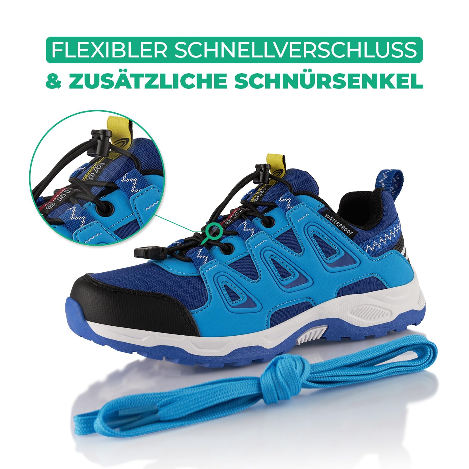 Fusskleidung® Damen Herren Wanderschuhe wasserdichte Trail Trekkingschuhe