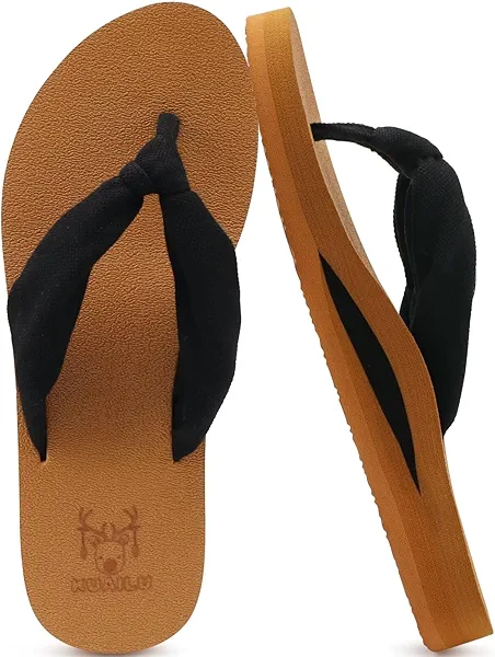 KuaiLu Flip Flops Women Yoga Foam Ladies Comfort Arch Support Summer Beach Casual Thong Sandals