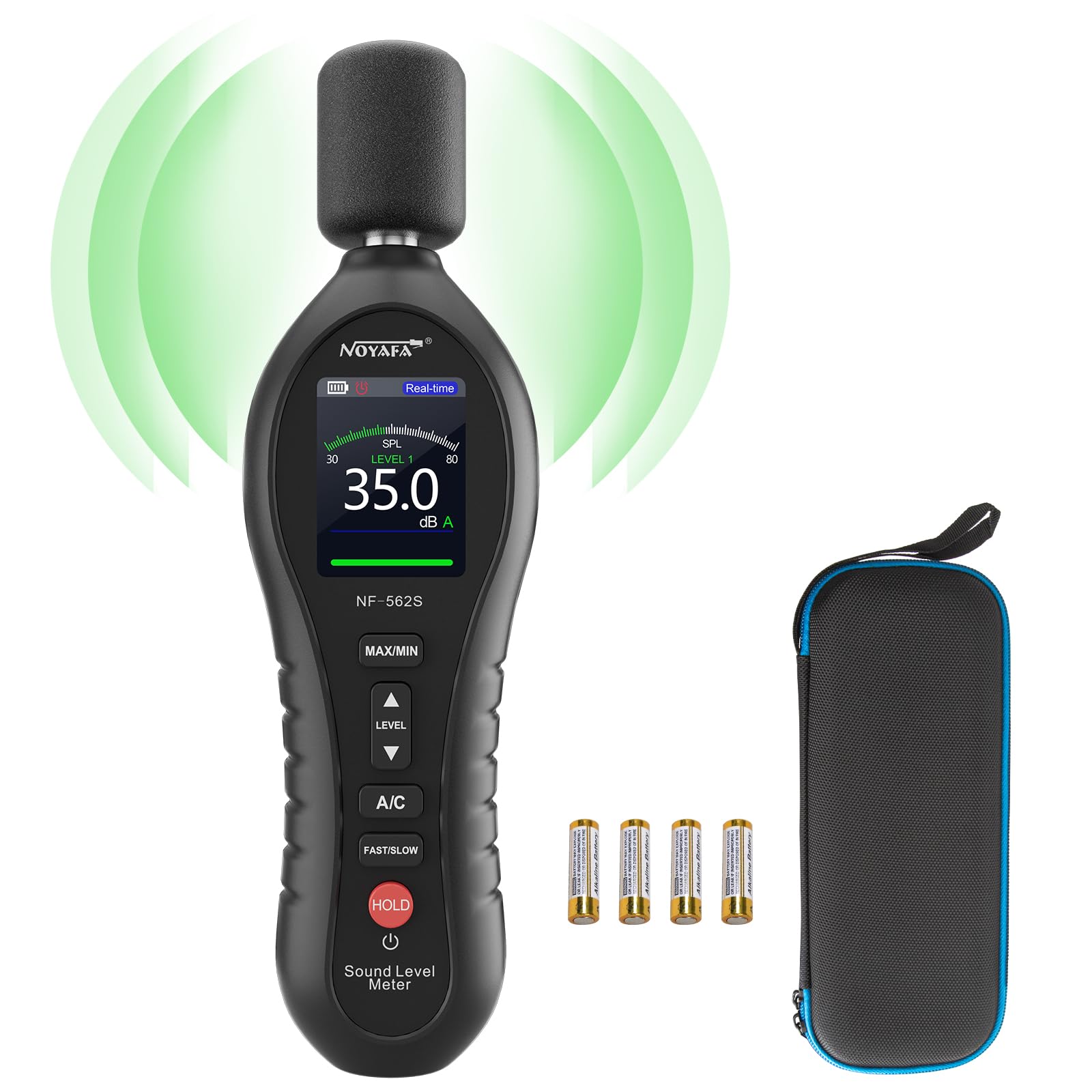 Decibel Meter, NOYAFA Digital Sound Level Meter with A/C Weighted, 30 to 130 dB SPL Meter with MAX/MIN, Data Hold, Auto Power Off,Alarm, Noise Meter for Classroom, Office, Factory-picture-24