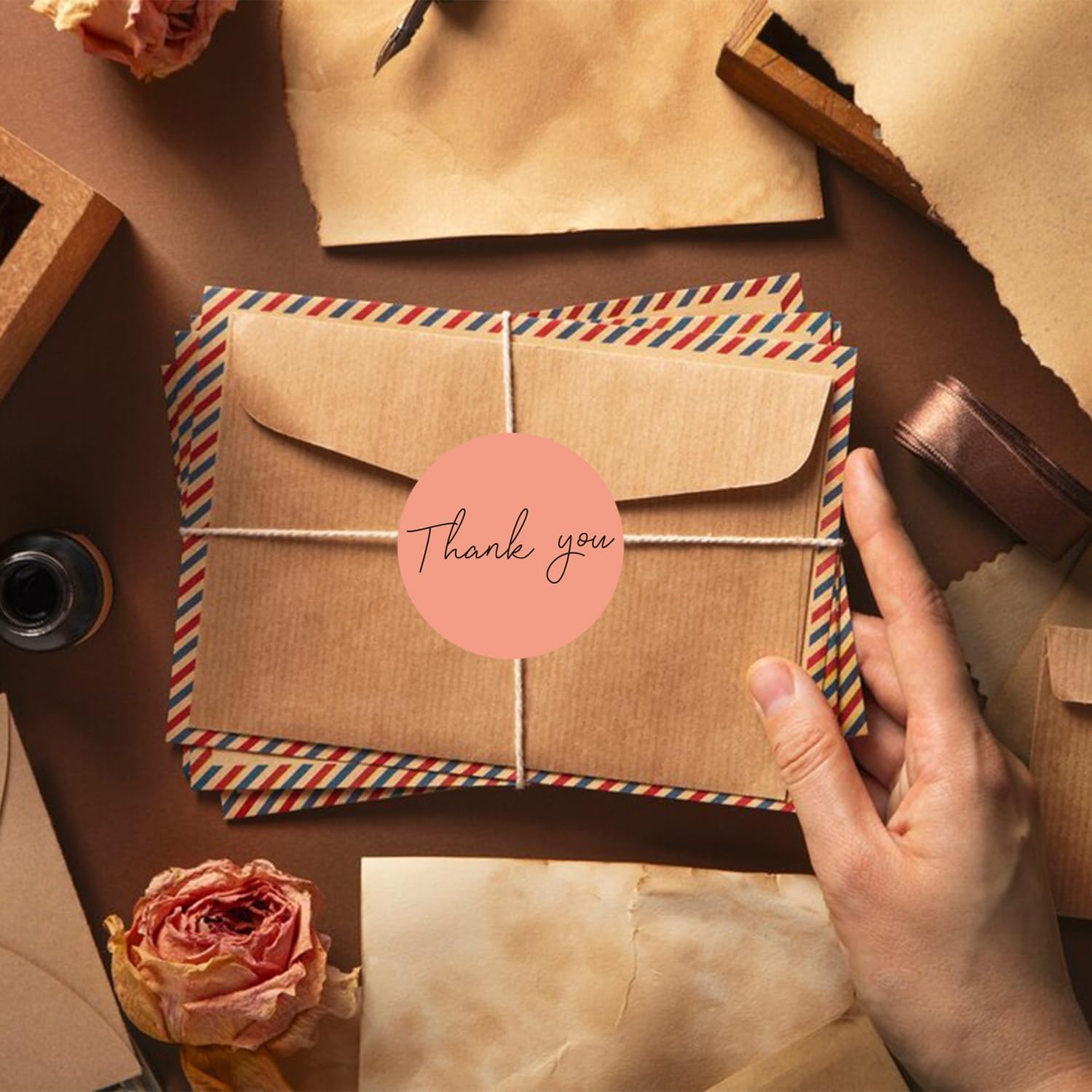 Starboling Thank You Sticker,500pcs 1.5Inch Color Thank You for Supporting My Small Business Stickers,for Supporting My Business Supplies Packing,Envelopes,Gift Wraps and Crafts（Color） - Image 5