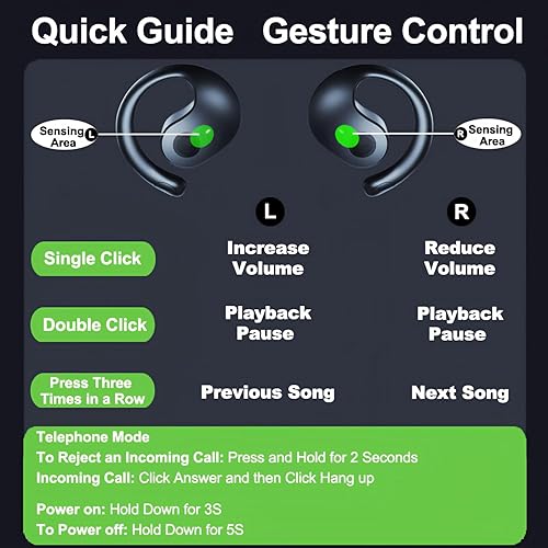 Miniatura 2 de Auriculares de conducción ultra ósea abiertos con audio inmersivo y llamadas claras, auriculares inalámbricos Bluetooth de ajuste estable, graves