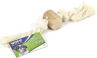 Ware Gorilla Tug, Large, Rope and Wood Toy for Dogs, Large 13.75