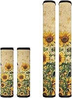 Vista 14 de Juego de 4 fundas protectoras de repuesto para manija de puerta de refrigerador con temática de té de la tarde para microondas, horno, refrigerador