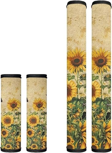 Miniatura 41 de Juego de 4 fundas protectoras de repuesto para manija de puerta de refrigerador con temática de té de la tarde para microondas, horno, refrigerador