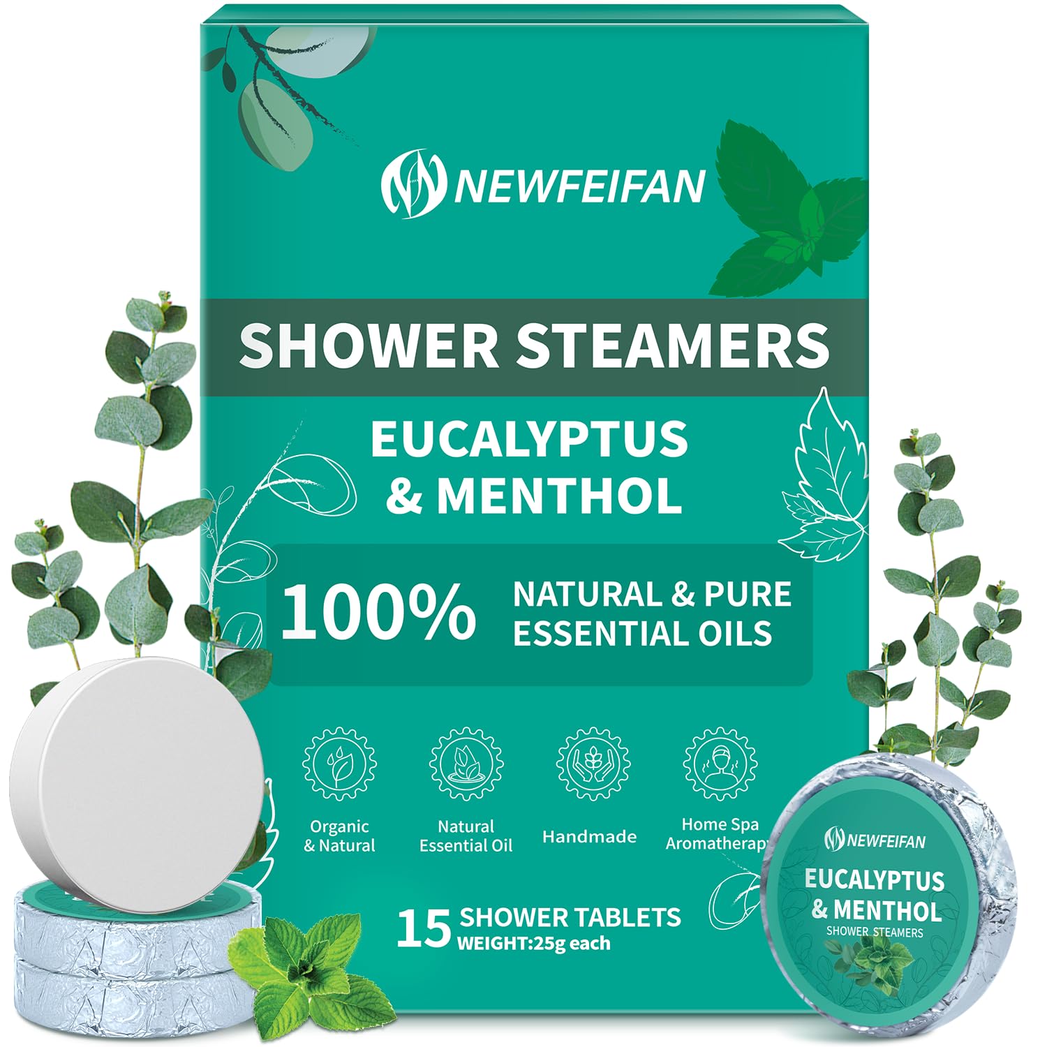 NEWFEIFAN Shower Steamers Aromatherapy 15 Pack