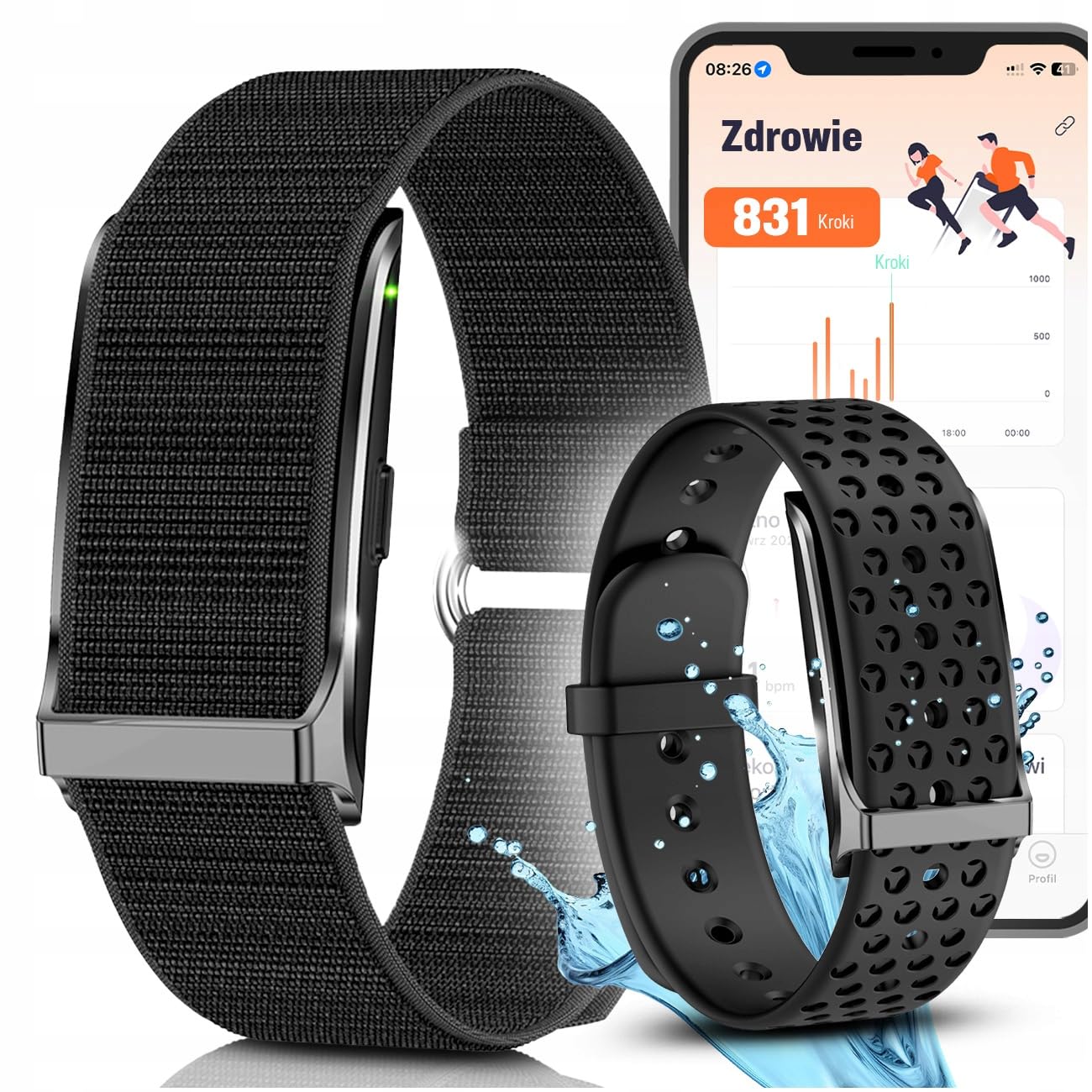 Inteligentna Opaska Smart Zdrowie Sport Powiadomienia - Aplikacja po Polsku