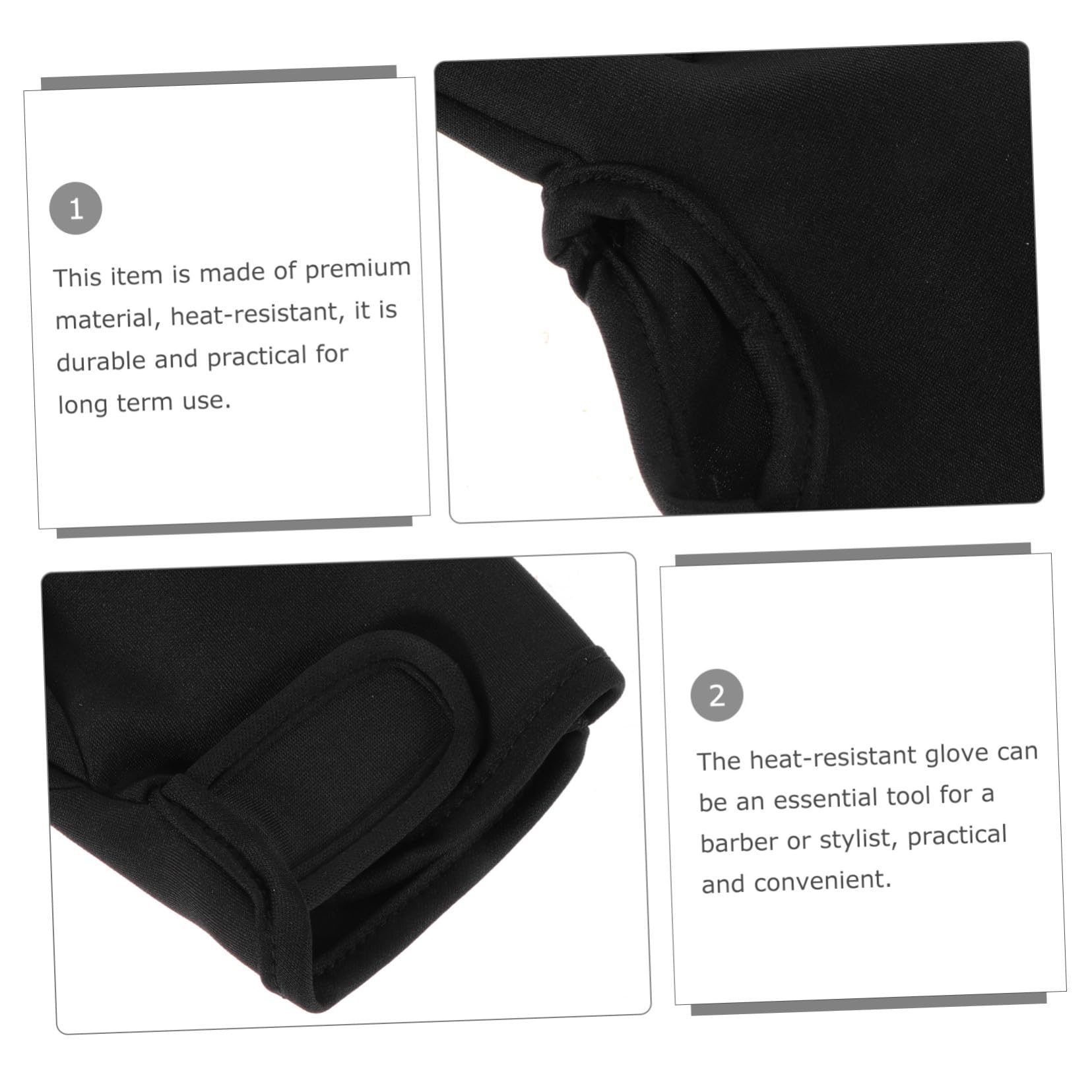 Anti-Chaleur De Coiffure Thermiques 2 Pièces Protecteurs De Doigts 8.27X3.54In Pour Salon Et Usage Domestique