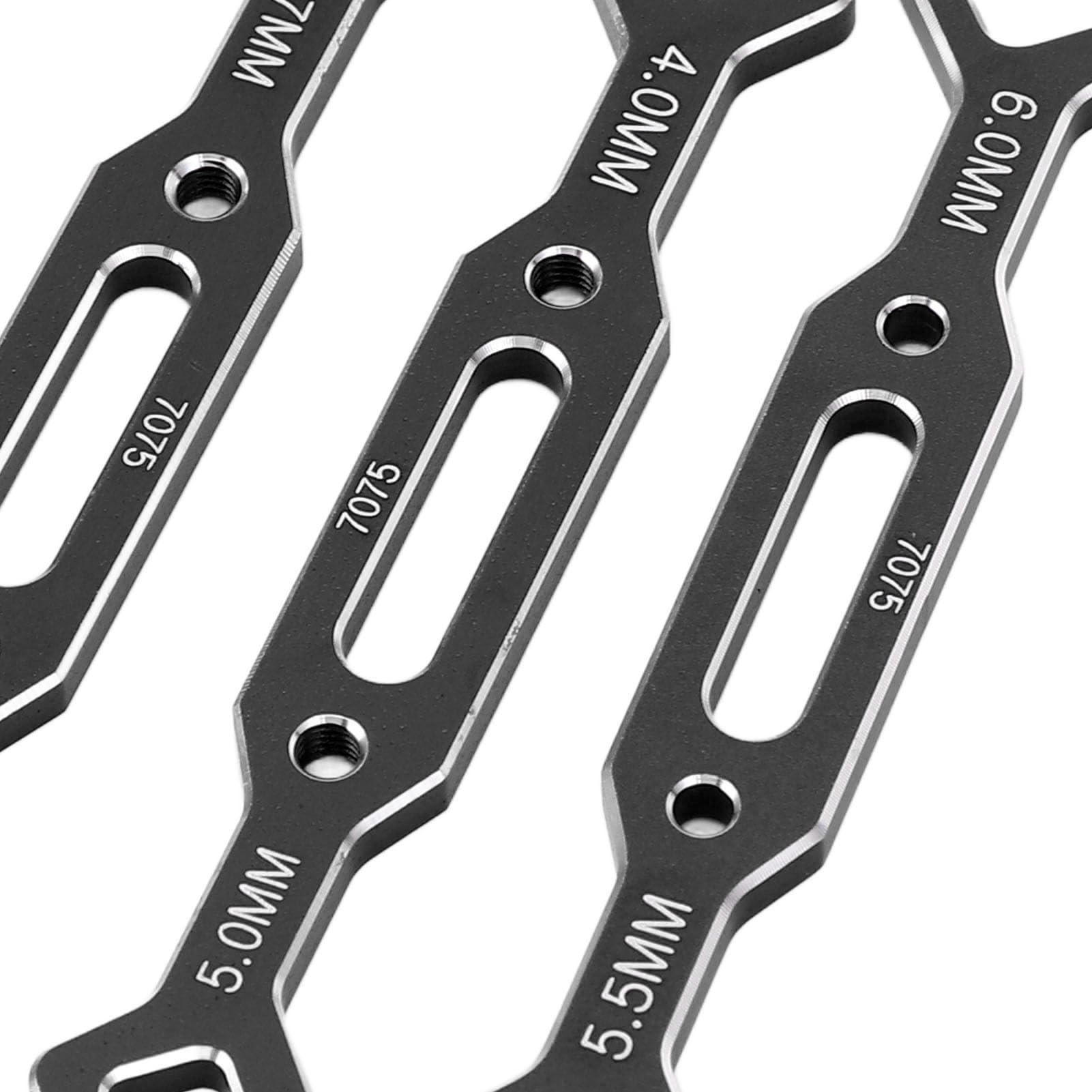 Dilwe Chiave di Regolazione Tirante RC, Strumento per Rimozione Giunto Sferico per Auto RC in Lega di Alluminio per Auto RC Modello 1/10 1/16 3.0mm‑6.0mm (Black)