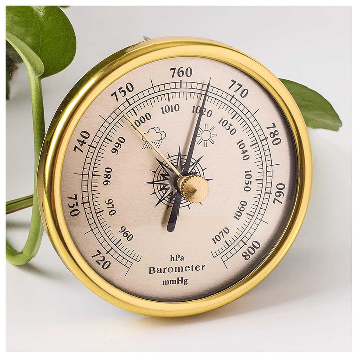 TiStm Barometer,Traditional Weather Station Dial Type Barometer Traditional Barometer Pure Mechanical Dial Barometric Pressure Weather Station Barometer
