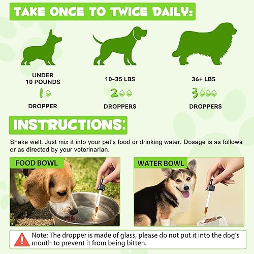 Miniatura 6 de Probiótico para perros, paquete de 2 gotas probióticas naturales 3 en 1 para perros que ayudan a aliviar la diarrea y malestar estomacal, apoya el