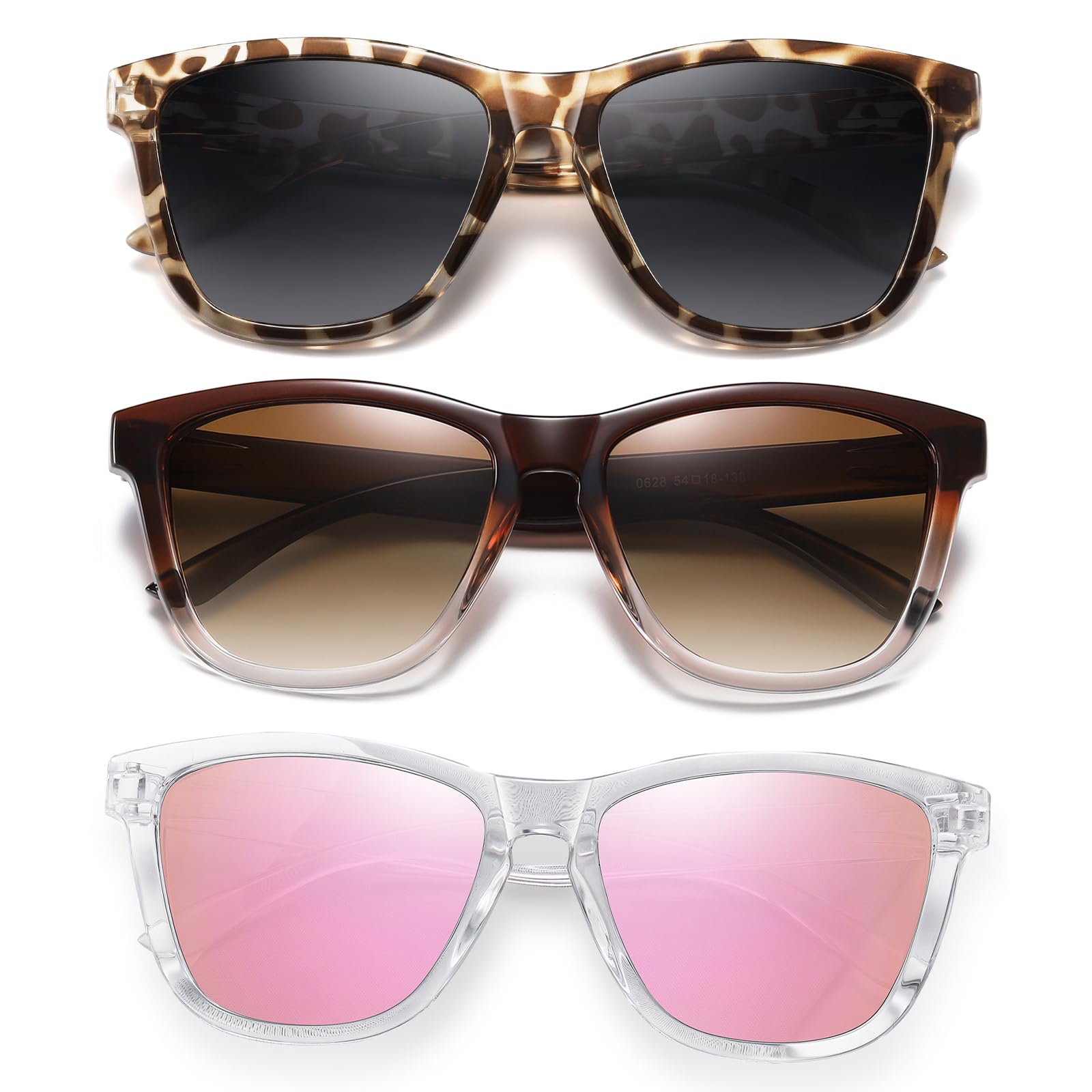 DANAMY Sunglasses Womens Polarized Sunglasses for Women Trendy Designer Mirrored UV400 Protection Sun Glasses