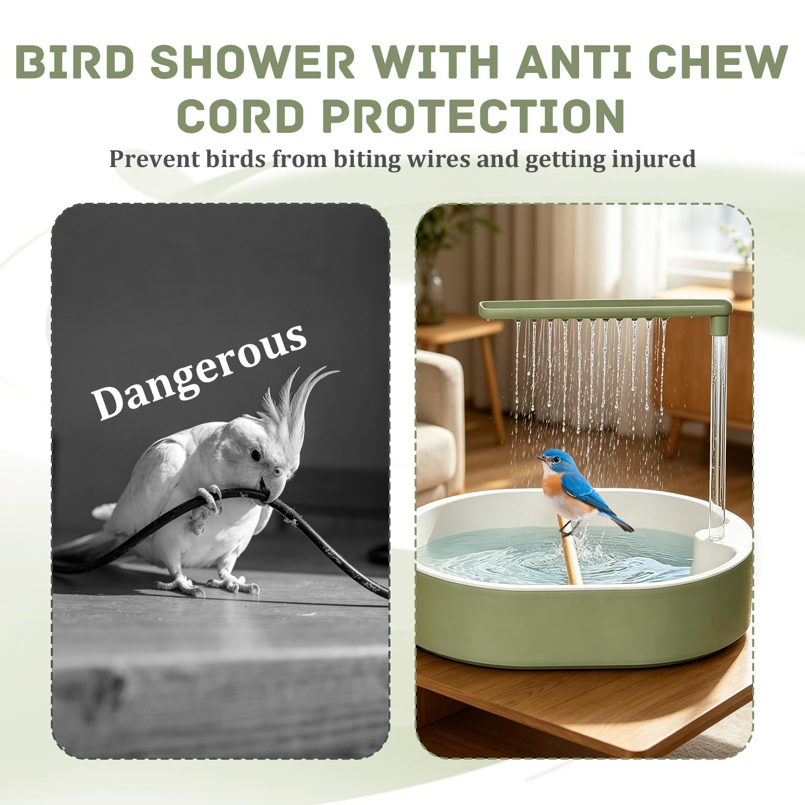 Byffoer Bird Badehaus Badewanne,Vogeldusche Wellenperitich Wellenperitich Dusche,Automatic-Haustier-Vogeltränke,Multifunktionaler Vogeldusche,Vogelbadewanne,für Periquitos