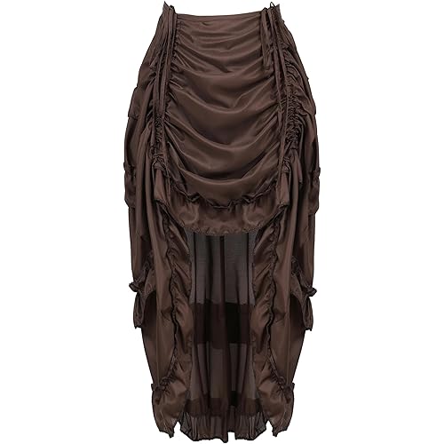 Zhitunemi Renaissance Costume Pirate Skirt: Steampunk Skirt Plus Size Corset Dresses - Renaissance Fairs & Medieval Festivals