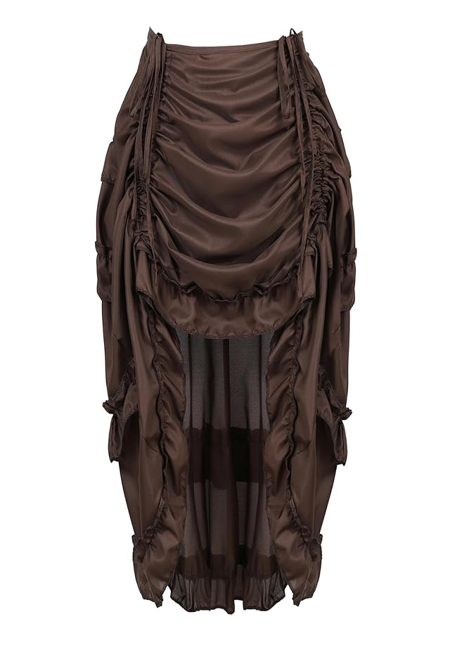 Zhitunemi Renaissance Costume Pirate Skirt Steampunk Skirt Plus Size Corset Dresses - Renaissance Fairs Medieval Festivals