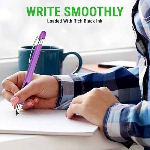 Miniatura 4 de Bolígrafos personalizados con tu logotipo o texto personalizado, paquete de 200 unidades a granel para negocios, fiestas y eventos, lápiz capacitivo