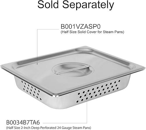 Miniatura 2 de Excellant e Medio tamaño 2 pulgadas profundo perforado calibre 24 sartenes de vapor