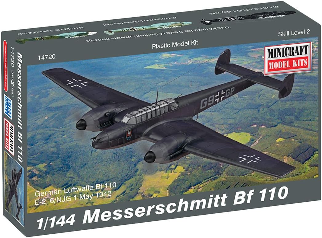 Platz Minicraft Bf-110 Messerschmitt Model Kit (1/144 Scale)