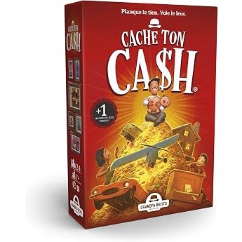 Cache Ton Cash - Board Game - 7 Years and Up - 2 to 6 Players - Game with Friends - Family - Fun Board Game - Fast - Easy - Tactical - Bluff Game Blackrock