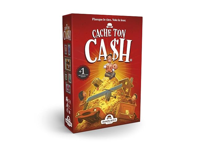 Cache Ton Cash - Juego de Mesa para 2 a 6 Jugadores - Juego de Amigos y Familia - Ambiente Divertido