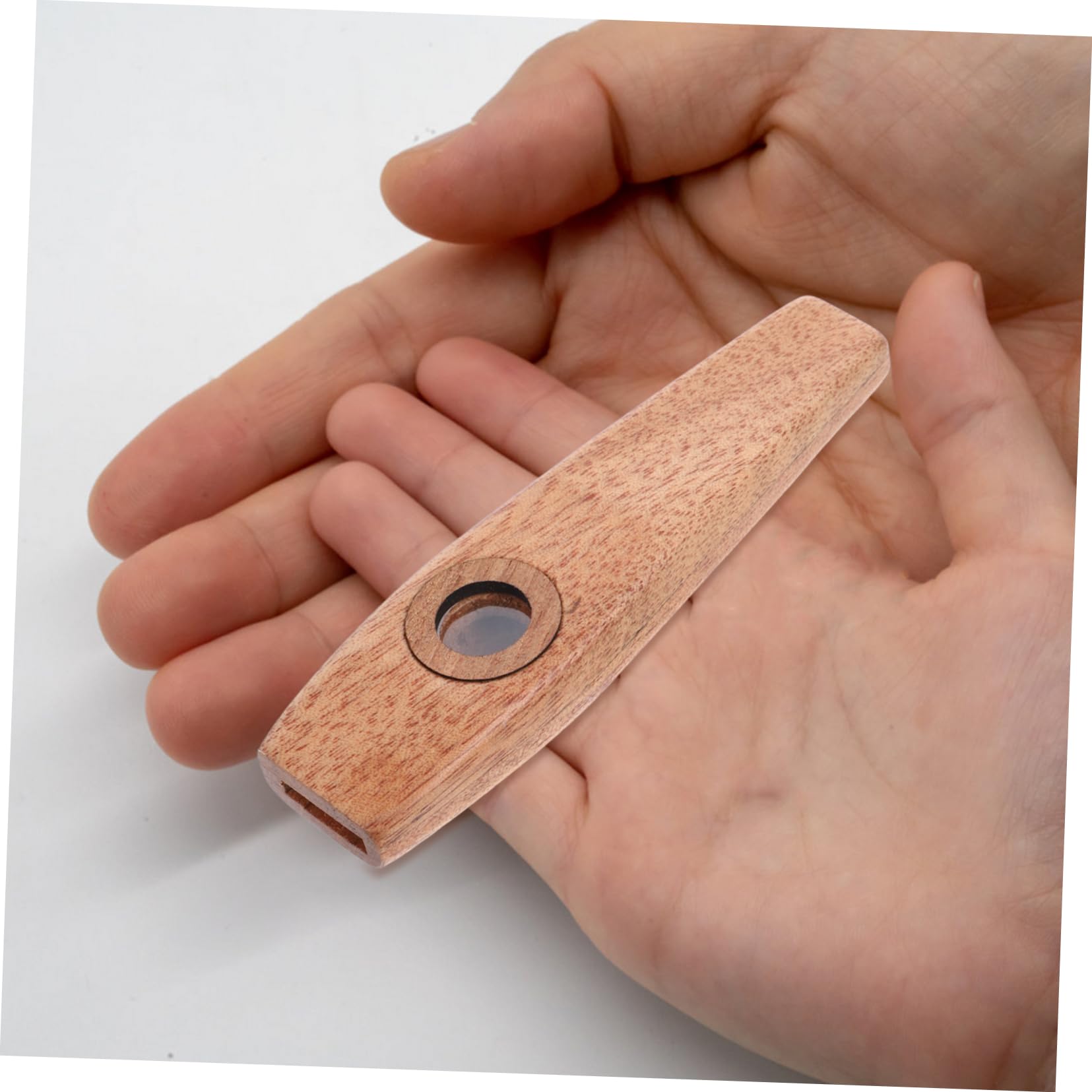 Abaodam 3 Piezas kazoo instrumentos musicales organos musicales accesorios armónica buen compañero para ukelele violín piano instrumento orff flauta de boca de madera Light Brown