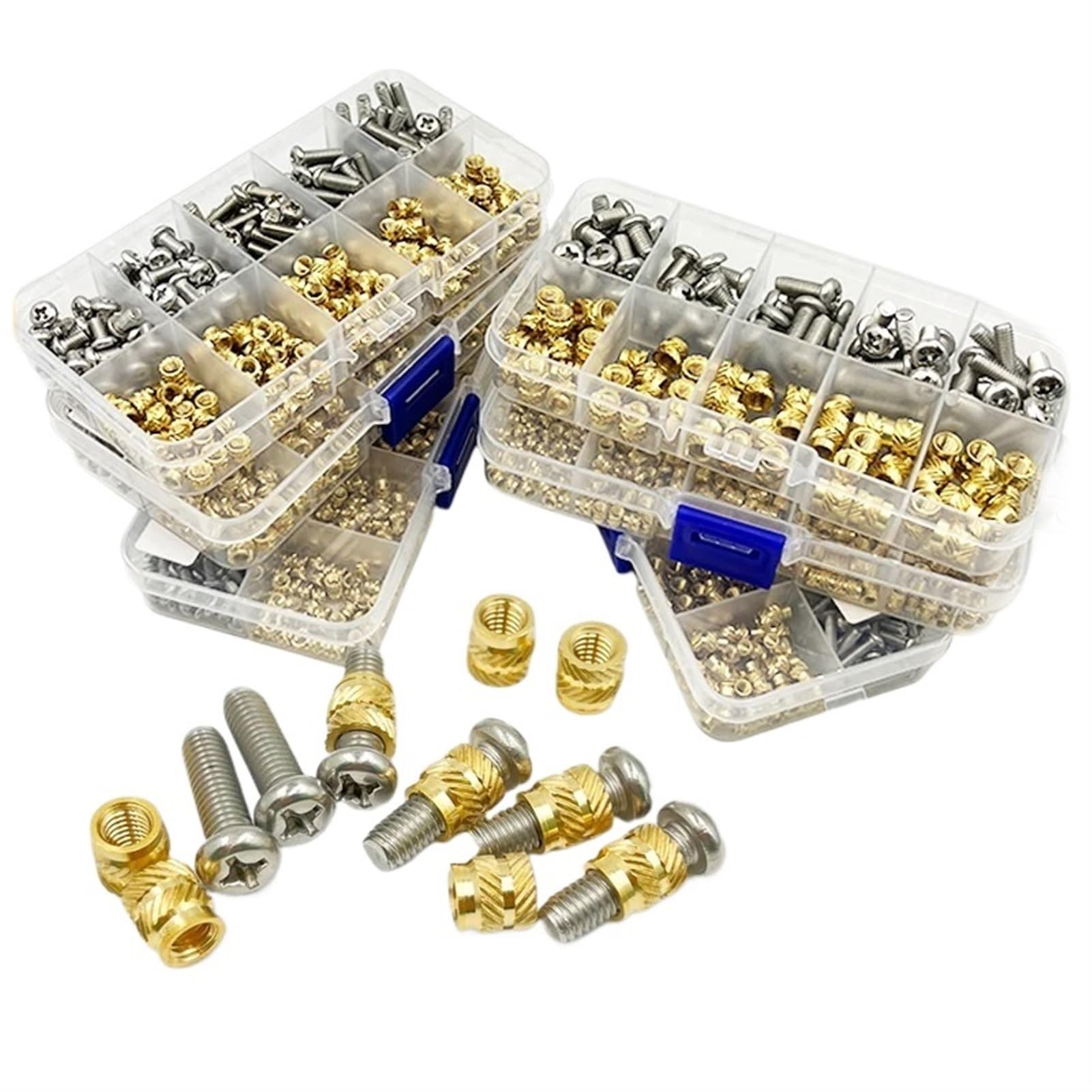 Insert fileté M2.5 en laiton avec vis inox pour impression 3D et plastique