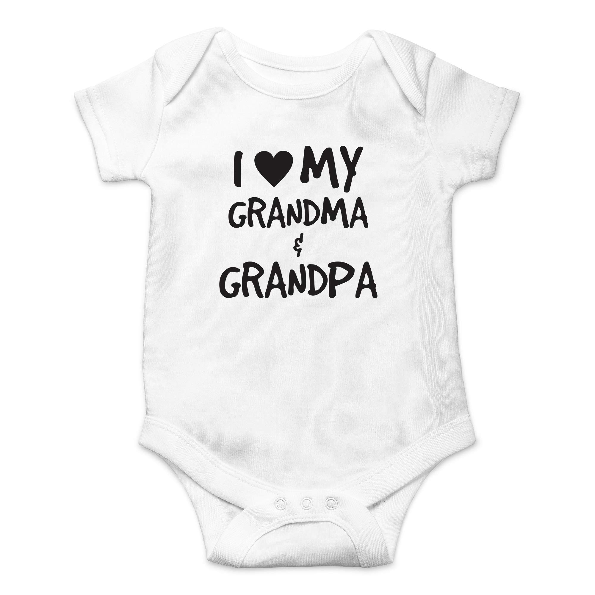CBTwear I Love My Grandma & Grandpa - Spoiled By The Grandfathers - Cute Infant One-Piece Baby Bodysuit