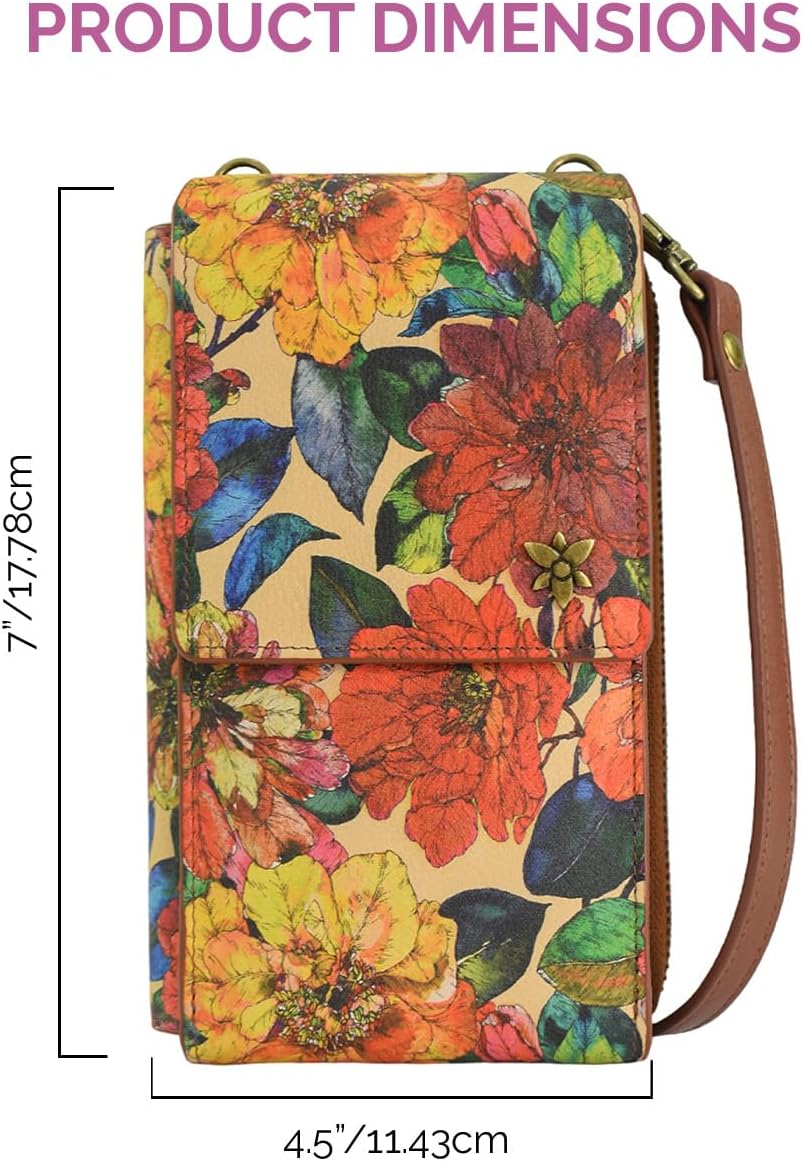 Anna by Anuschka Heritage Collection Women's Genuine Leather RFID Blocking Large Phone Organizer - Image 4