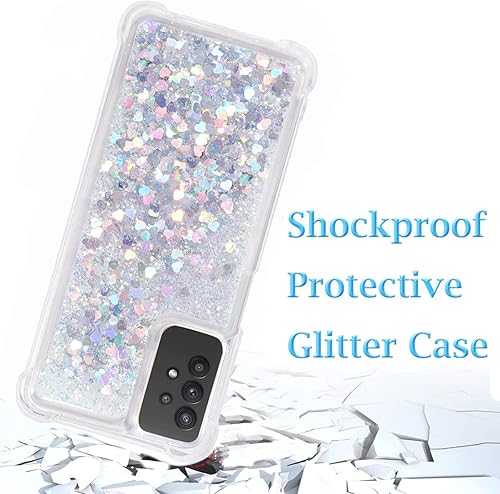 Miniatura 5 de Flocute Funda para Galaxy A32 funda para Galaxy A32 funda transparente con purpurina cojín de poliuretano termoplástico suave suave de lujo moda