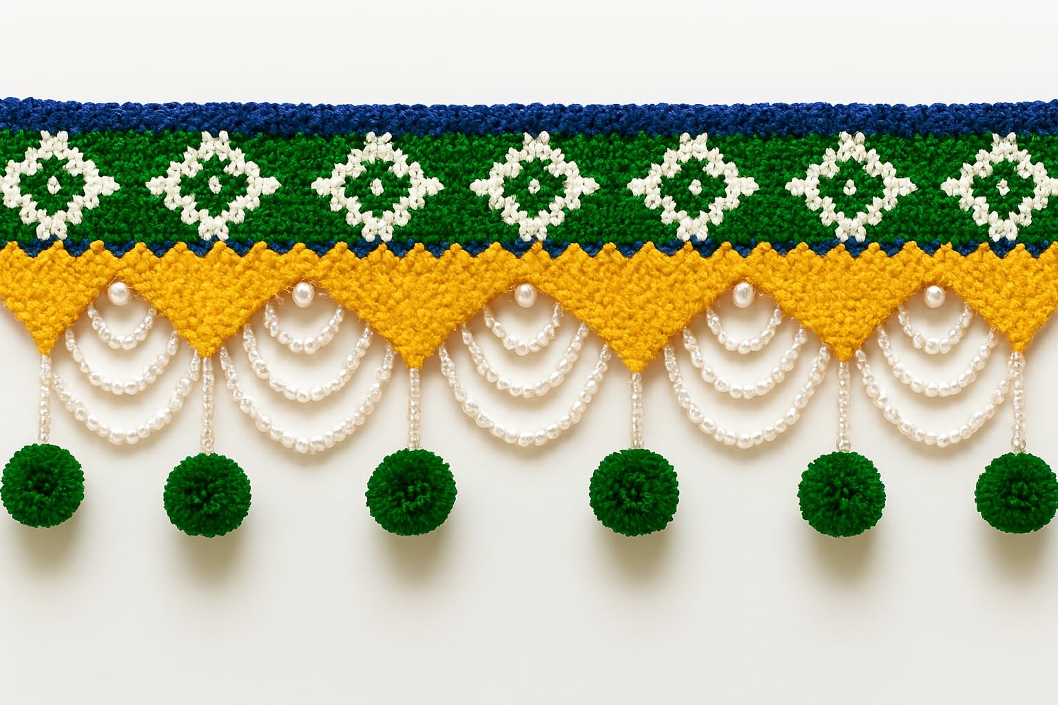 Handmade Woolen Toran - Diwali Decor & Wedding Gift -12 Handmade Woolen Toran - Diwali Decor & Wedding Gift -12