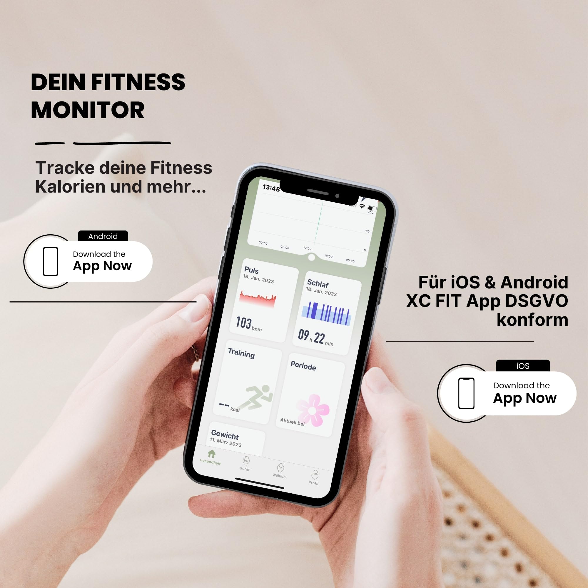 XCOAST SIONA 2 Damen Smartwatch wasserdicht IP68 Herzfrequenz 21 Sportarten 7 Tage Akku