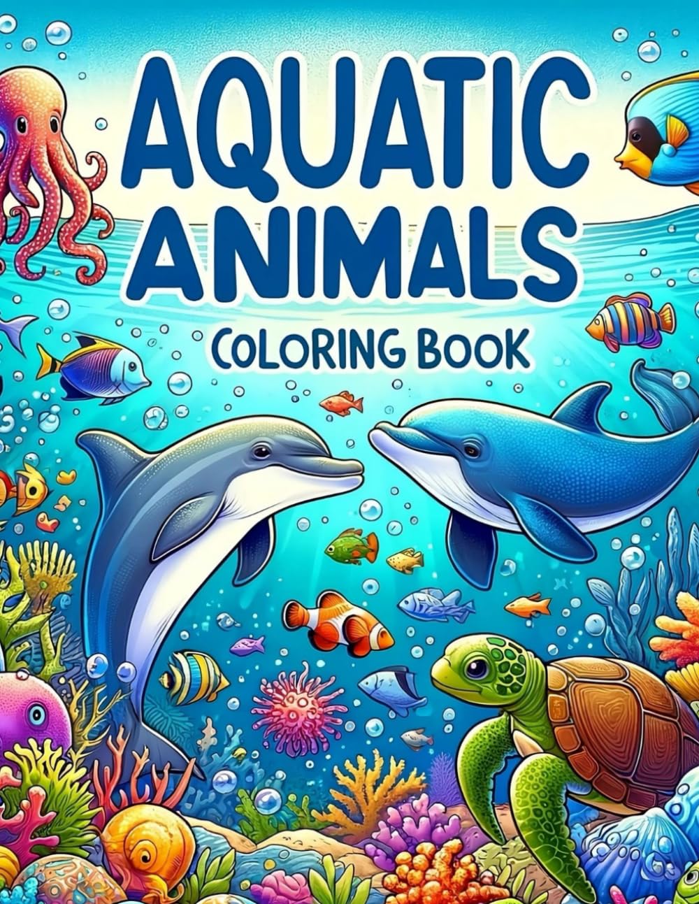 Aquatic Animals Coloring Book