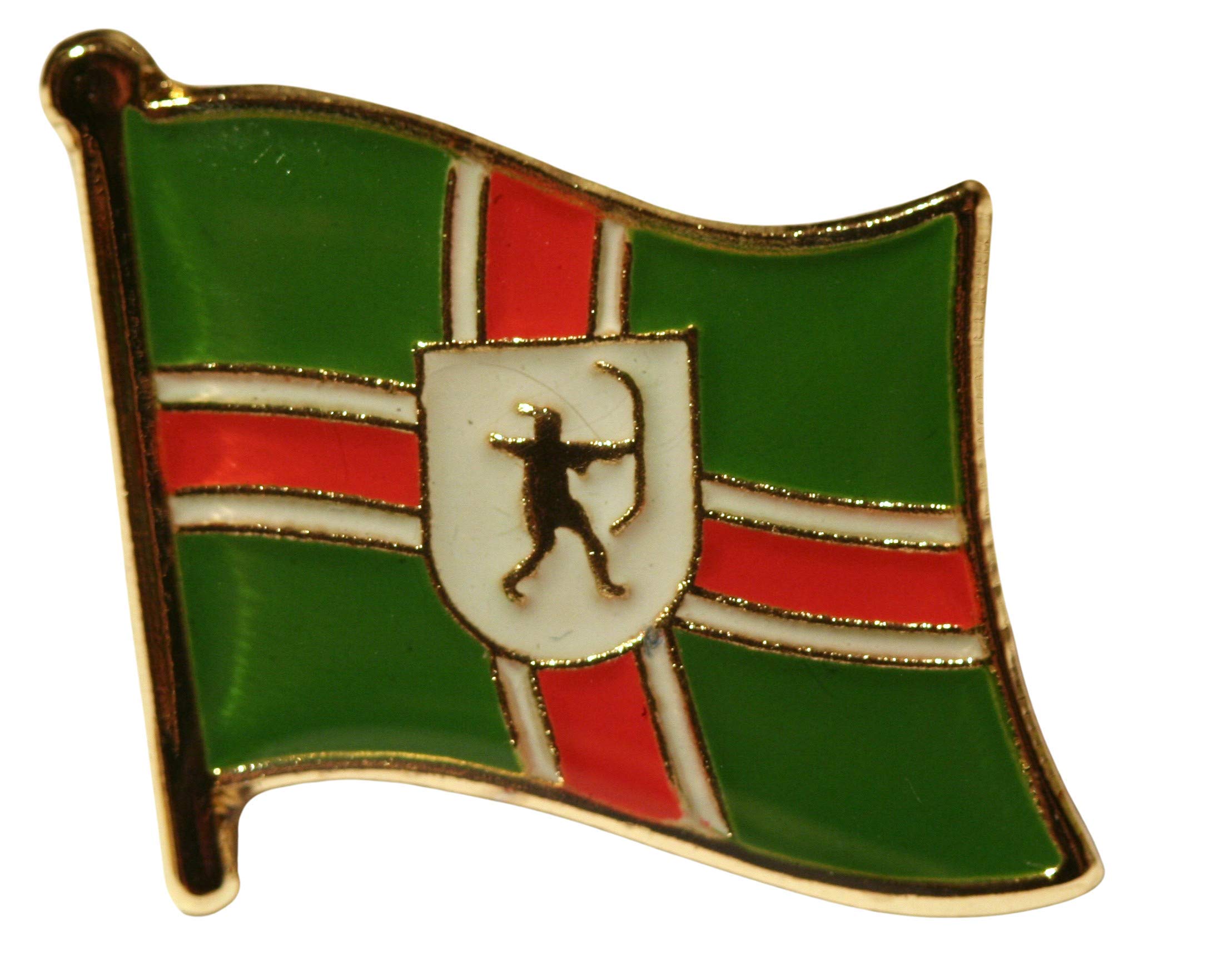 Buxton's Badges Men's Multiple Nottinghamshire County Flag Pin Badge