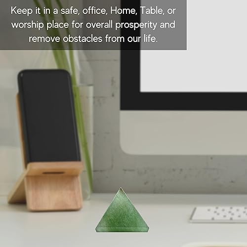 Miniatura 111 de Amazing Gemstone White Agate Snow Quartz Pyramid Crystal Healing Stones - 1" Great Pyramid Figurine of Natural Stone Pyramid for Meditation, Reiki