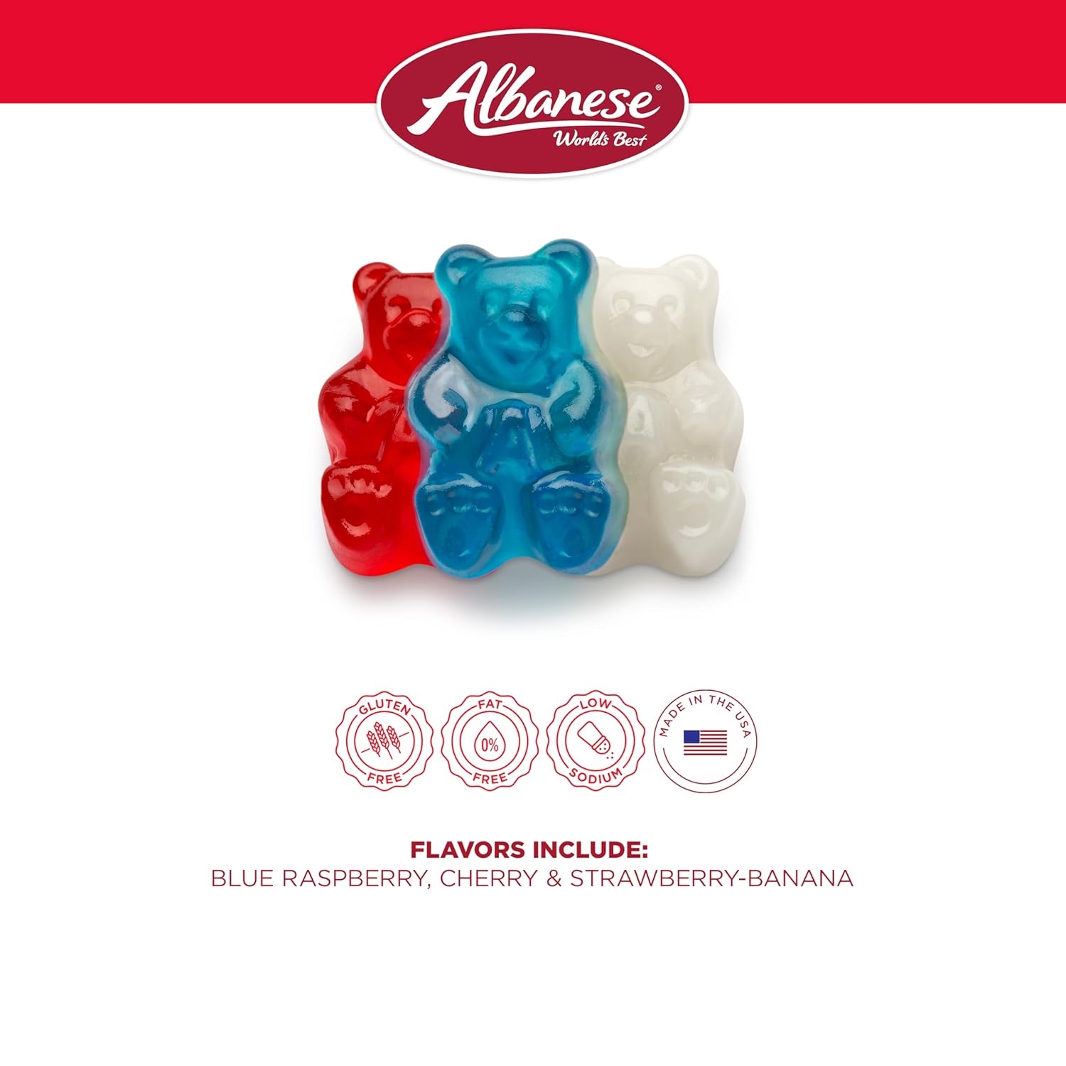 Albanese Candy, Freedom Gummi Bears, 5-pound Bag